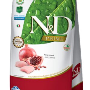 N&D Prime Feline Adultos Castrados Pollo y Granada 1.5kg