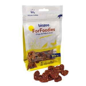 Biozoo Chips de Pollo en forma de Corazón con Arroz 100gr