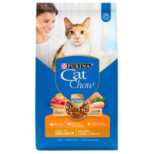 Cat Chow Delimix con Defense Plus-Salmon, Carne y pollo 19.5 kg
