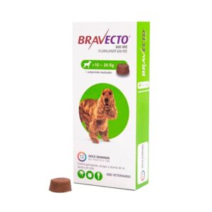 BRAVECTO 1 Comprimido Masticable 500mg - Contra garrapatas, pulgas y ácaros - Perros 10-20KG
