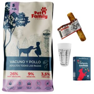 Pet Family Foods Vacuno y Pollo + Regalos- Adulto Todas las Razas 5kg