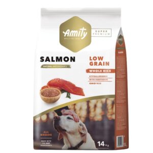 AMITY SUPER PREMIUM LOW GRAIN SALMON ADULT 14 kg.