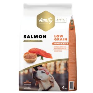 AMITY SUPER PREMIUM LOW GRAIN SALMON ADULT 4 kg.