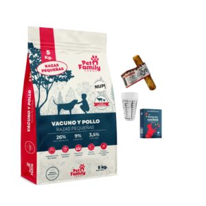 Pet Family Foods Vacuno y Pollo + Regalos- Adulto Razas Pequeñas 5kg